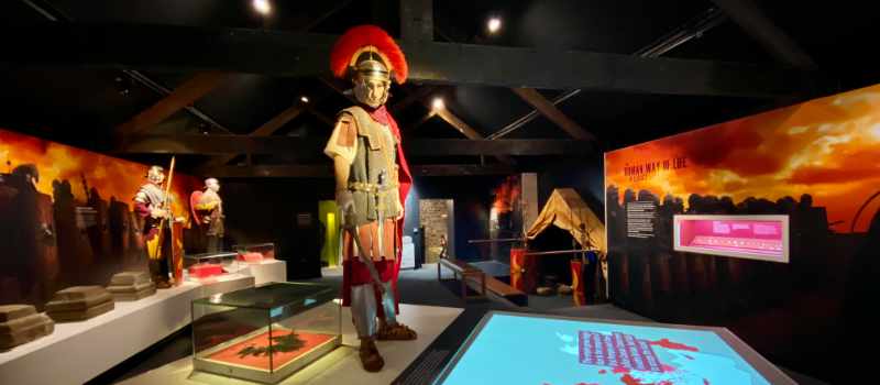 Inside the Roman Army Museum.